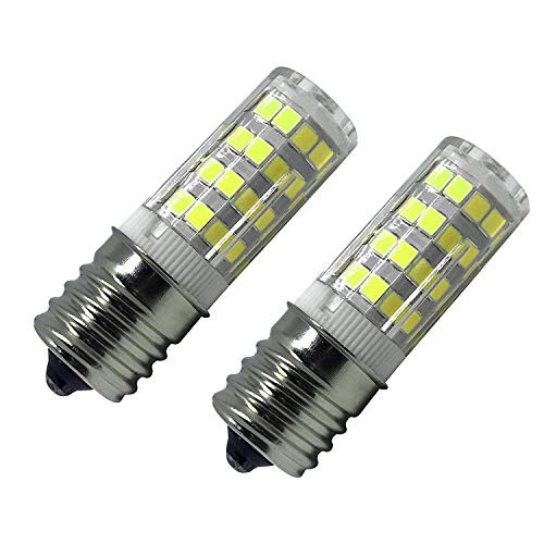 Ceramic E17 LED Bulb for Microwave Oven Appliance, 5W (40W Halogen Bulb Equivalent), Daylight White 6000K, Pack of 2