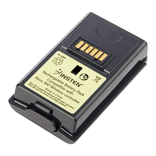 Insten Rechargeable 3600mAh Battery Pack for Xbox 360 Wireless Controller Black