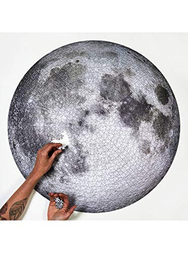 Jigsaw Puzzles 1000 Pieces for Adults and Kids, Large Full Moon Round Jigsaw Puzzles Decompression Game Toys Educational Tool