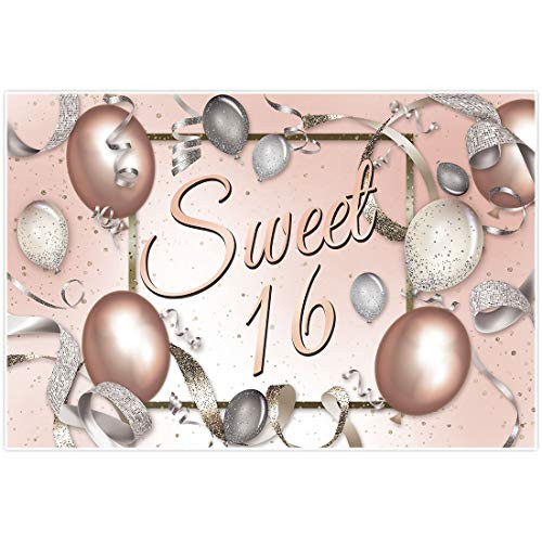 Allenjoy 7x5ft Sweet 16th Themed Rose Golden Backdrop Supplies for Girls Princess Birthday Party Decorations Vinyl Glitter Sparkle Shiny Photography Background Studio Photoshoot Props Favors Banners Allenjoy 7x5ft Sweet 16th Themed Rose Golden Backdrop Supplies for Girls Princess Birthday Party Decorations Vinyl Glitter Sparkle Shiny Photography Background Studio Photoshoot Props Favors Banners