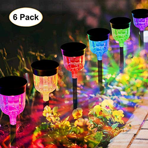 Solar Pathway Lights Outdoor, Waterproof Solar Garden Lights Color Changing Solar Landscape Path Lights Auto On/Off for Yard Lawn Patio Walkway Sidewalk Driveway (6 Pack) Solar Pathway Lights Outdoor, Waterproof Solar Garden Lights Color Changing Solar Landscape Path Lights Auto On/Off for Yard Lawn Patio Walkway Sidewalk Driveway (6 Pack)