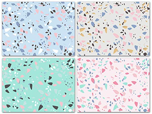 Blank Cards with Envelopes - 24 Terrazzo Blank Note Cards with Envelopes - Assorted Cards for All Occasions! Blank Notecards and Envelopes Stationary Set for Personalized Greeting Cards