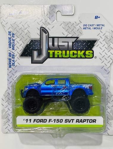 Jada Just Trucks 1:64 Wave 26 '11 Ford F-150 SVT Raptor, Blue
