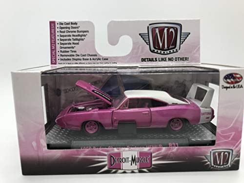 M2 Machines Detroit-Muscle 1969 Dodge Charger Daytona HEMI 1:64 Scale R31 15-41 Pink/White Details Like NO Other! Over 42 Parts M2 Machines Detroit-Muscle 1969 Dodge Charger Daytona HEMI 1:64 Scale R31 15-41 Pink/White Details Like NO Other! Over 42 Parts