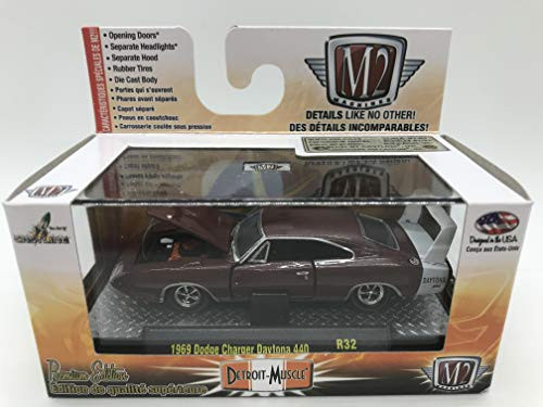 M2 Machines by M2 Collectible Detroit-Muscle 1969 Dodge Charger Daytona 440 R32 15-61 Burgundy Details Like NO Other! M2 Machines by M2 Collectible Detroit-Muscle 1969 Dodge Charger Daytona 440 R32 15-61 Burgundy Details Like NO Other!