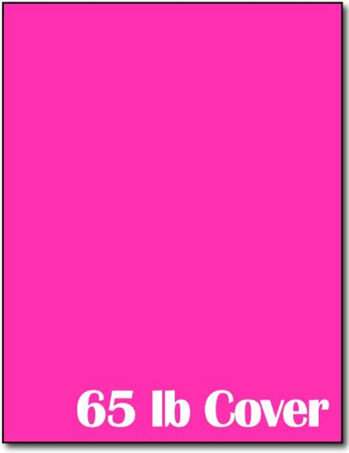 65lb Cover Cardstock Paper - 8.5 x 11 inch - 25 Sheets (Bright Pink)