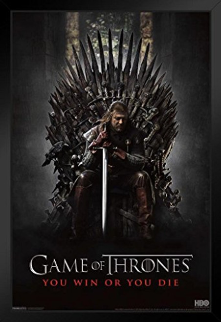 Pyramid America Game of Thrones You Win or You Die Black Wood Framed Poster 14x20 Pyramid America Game of Thrones You Win or You Die Black Wood Framed Poster 14x20