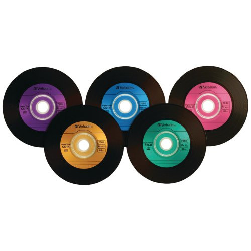 Verbatim 700MB 52x 80 Minute Digital Vinyl Recordable Disc CD-R, 10-Disc Blister 96858