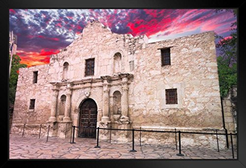 The Alamo San Antonio Texas Photo Black Wood Framed Art Poster 14x20 The Alamo San Antonio Texas Photo Black Wood Framed Art Poster 14x20