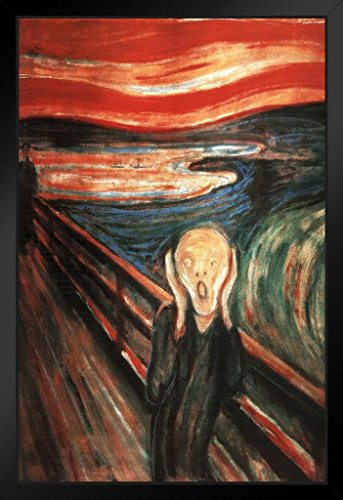 Edvard Munch The Scream of Nature Art Print Black Wood Framed Poster 14x20