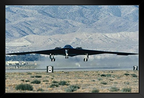 United States Air Force Stealth Bomber Taking Off Photo Black Wood Framed Art Poster 20x14 United States Air Force Stealth Bomber Taking Off Photo Black Wood Framed Art Poster 20x14