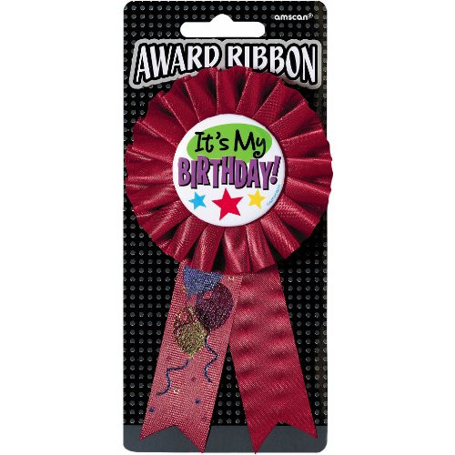 Amscan "It's My Birthday" Award Ribbon, 6 Ct.