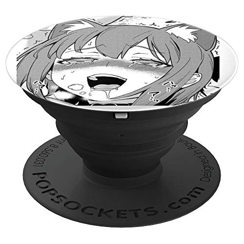 Ahegao Pleasure Face Ecchi Hentai Otaku Waifu Japanese PopSockets Grip and Stand for Phones and Tablets