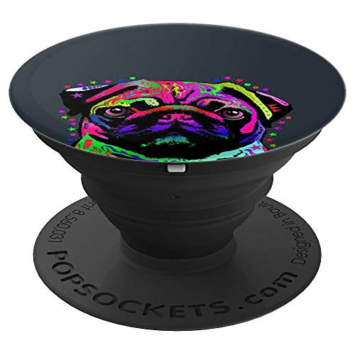 Cool Pug Pop Art Design For Pug Lovers on Gray Background PopSockets Grip and Stand for Phones and Tablets Cool Pug Pop Art Design For Pug Lovers on Gray Background PopSockets Grip and Stand for Phones and Tablets