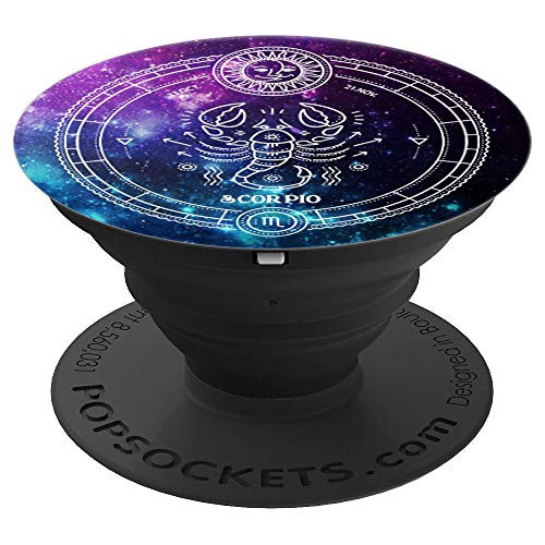 Scorpio Zodiac Sign Birthday Horoscope Space Star Galaxy Art PopSockets Grip and Stand for Phones and Tablets