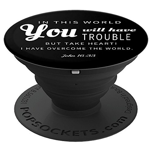 Bible Verse John 16:33 Christian Scripture PopSockets Grip and Stand for Phones and Tablets