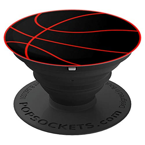 red cool basketball on black sport player gift fan design PopSockets Grip and Stand for Phones and Tablets red cool basketball on black sport player gift fan design PopSockets Grip and Stand for Phones and Tablets