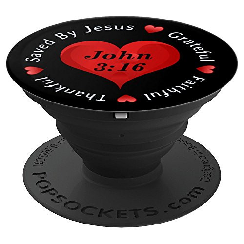 Bible Verse Pop Socket - John 3:16 - Jesus Christian PopSockets Grip and Stand for Phones and Tablets