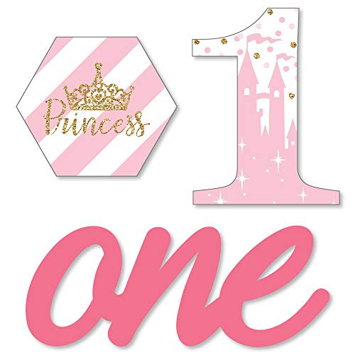 1st Birthday Little Princess Crown - DIY Shaped Pink and Gold Princess First Birthday Party Cut-Outs - 24 Count 1st Birthday Little Princess Crown - DIY Shaped Pink and Gold Princess First Birthday Party Cut-Outs - 24 Count