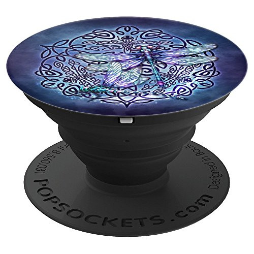 Celtic Knot Dragonfly Totem PopSockets Grip and Stand for Phones and Tablets