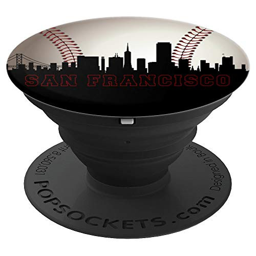 The City Bay Area Baseball Fan San Francisco Skyline Art SF PopSockets Grip and Stand for Phones and Tablets