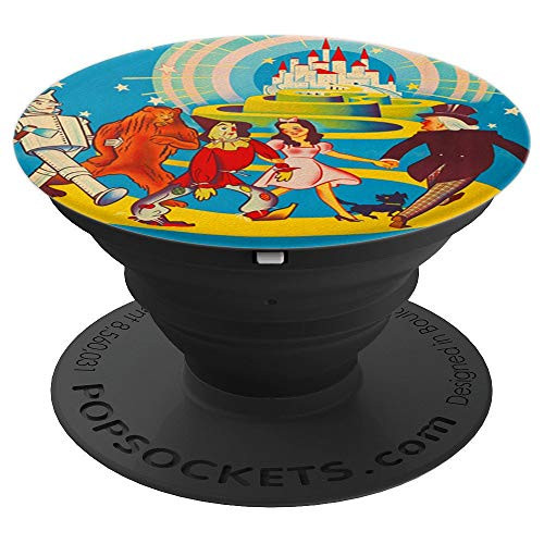 Wizard of OZ Book Art Tin Man Lion Scarecrow Dorothy & Toto PopSockets Grip and Stand for Phones and Tablets