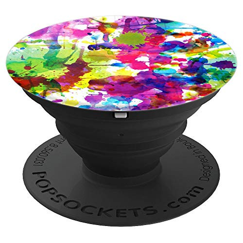 brightly colored paint splatters PopSockets Grip and Stand for Phones and Tablets