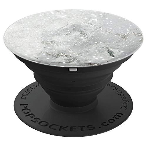 Grey or Gray and White Colored Background PopSockets Grip and Stand for Phones and Tablets