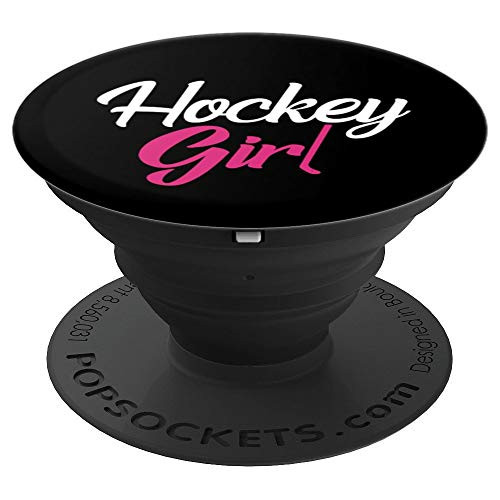 Pink Hockey Girl Hockey Stick Gift for Player Team Lover Fan PopSockets Grip and Stand for Phones and Tablets Pink Hockey Girl Hockey Stick Gift for Player Team Lover Fan PopSockets Grip and Stand for Phones and Tablets