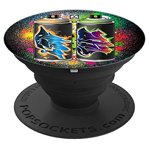 Graffiti Fat Cap Spray Paint Cans - The Pillars of Urban Art PopSockets Grip and Stand for Phones and Tablets