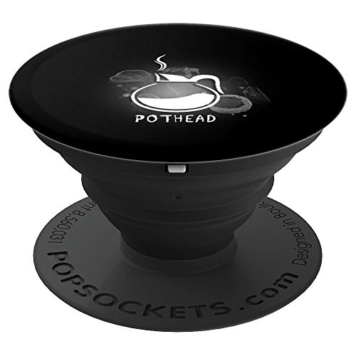Pot Head Funny Cool for Coffee Addict And Lover PopSockets Grip and Stand for Phones and Tablets