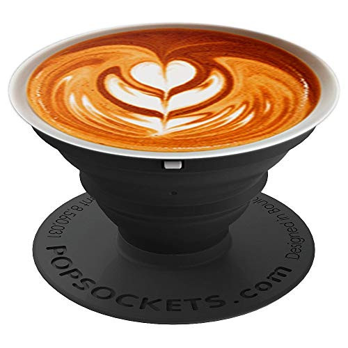 Cute Latte Foam Art Flower Design Coffee Cappuccino Gift PopSockets Grip and Stand for Phones and Tablets