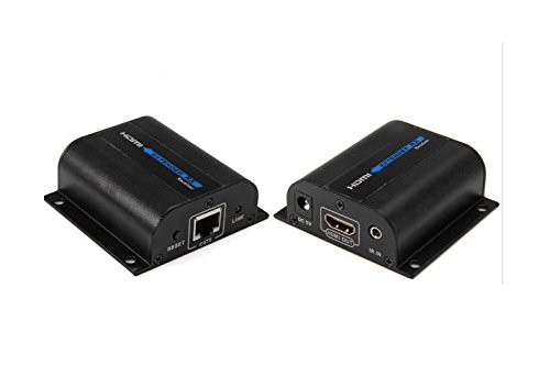 Games&Tech 1080p HDMI Network Extender 60m / 190ft Over Single Cable with IR Remote Control cat5e/6/7 Ethernet Cable 3D