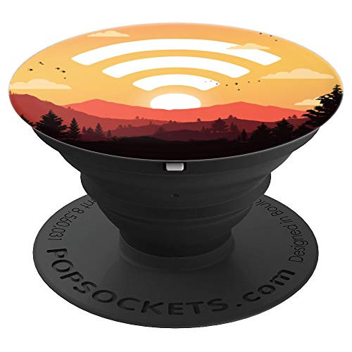 Nature Connection WiFi Sunrise PopSockets Grip and Stand for Phones and Tablets