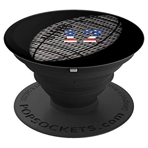 Football number 17 with American USA flag phone stand PopSockets Grip and Stand for Phones and Tablets
