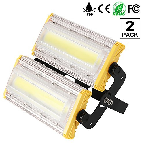 100W New Craft LED Flood Lights, Super Bright Outdoor Work Light, Outdoor Floodlight for Garage, Garden, Lawn and Yard, IP66 Waterproof,4000Lm,Daylight,2 Pack,6500K 100W New Craft LED Flood Lights, Super Bright Outdoor Work Light, Outdoor Floodlight for Garage, Garden, Lawn and Yard, IP66 Waterproof,4000Lm,Daylight,2 Pack,6500K