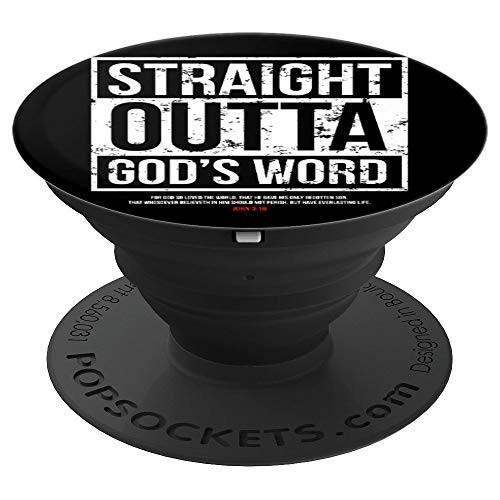 Christian John 3:16 Bible Verse Straight PopSockets Grip and Stand for Phones and Tablets