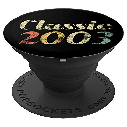 17 Year Old Birthday Gift For Boys Girls Born 2003 PopSockets Grip and Stand for Phones and Tablets