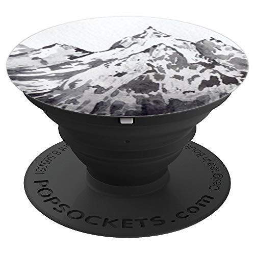 Mountain Landscape Nature Art Nature Lover Rocky Snowy PopSockets Grip and Stand for Phones and Tablets