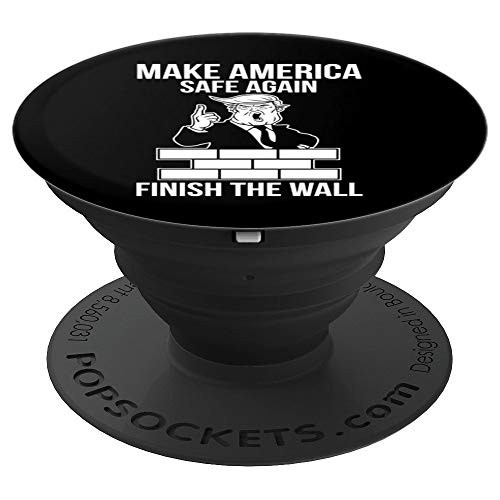 Build The Wall Trump 2020 MAGA Cool Pro Republicans Gift PopSockets Grip and Stand for Phones and Tablets