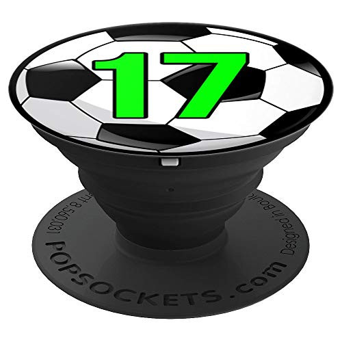 Soccer Player #17 Football Player Jersey 17 Number Seventeen PopSockets Grip and Stand for Phones and Tablets Soccer Player #17 Football Player Jersey 17 Number Seventeen PopSockets Grip and Stand for Phones and Tablets