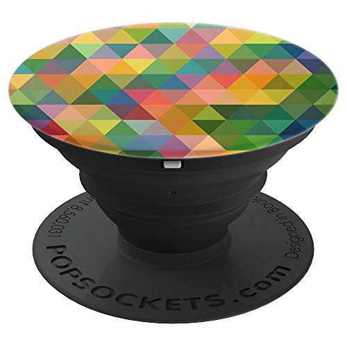 Light Pastel Colored Rainbow Triangle Pattern PopSockets Grip and Stand for Phones and Tablets