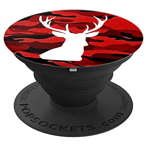 Red Camouflage Buck Deer Head Hunting Cool Hunters Gift PopSockets Grip and Stand for Phones and Tablets Red Camouflage Buck Deer Head Hunting Cool Hunters Gift PopSockets Grip and Stand for Phones and Tablets
