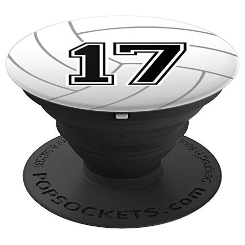 Volleyball Number 17 Volleyball Player 17th Birthday Zx PopSockets Grip and Stand for Phones and Tablets Volleyball Number 17 Volleyball Player 17th Birthday Zx PopSockets Grip and Stand for Phones and Tablets