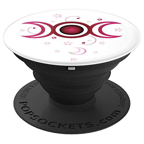 Triple Moon with Stars Moon Goddess Hecate Symbol Wicca Art PopSockets Grip and Stand for Phones and Tablets