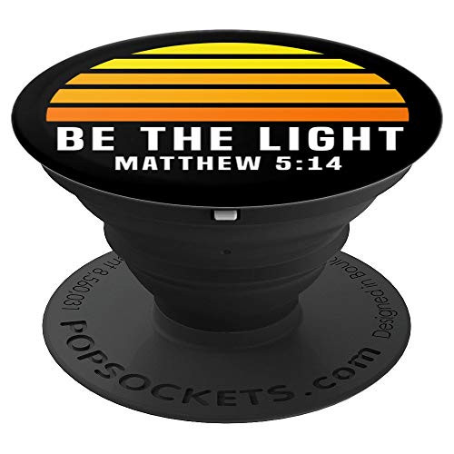 Be The Light Matthew 5:14 Christian Retro Vintage PopSockets Grip and Stand for Phones and Tablets