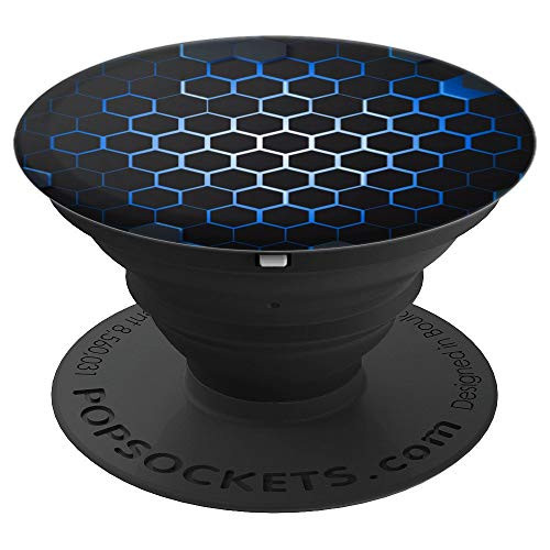 Cool Blue and Black Cell Phone Button Holder Pop Out Knob PopSockets Grip and Stand for Phones and Tablets Cool Blue and Black Cell Phone Button Holder Pop Out Knob PopSockets Grip and Stand for Phones and Tablets