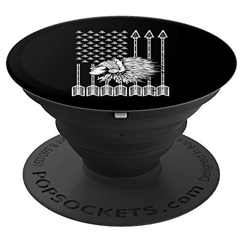 Native American Flag Arrows Headdress Men Women Kids PopSockets Grip and Stand for Phones and Tablets