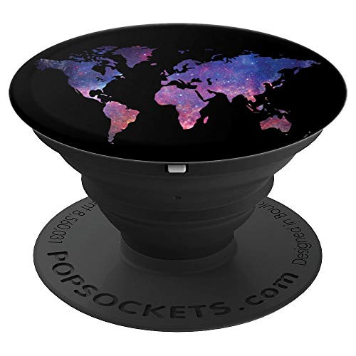 Amazing World Map Art PopSockets Grip and Stand for Phones and Tablets