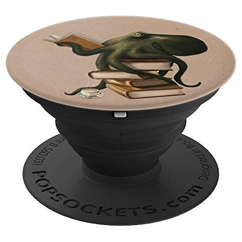 Well-Read Octopus art PopSockets Grip and Stand for Phones and Tablets